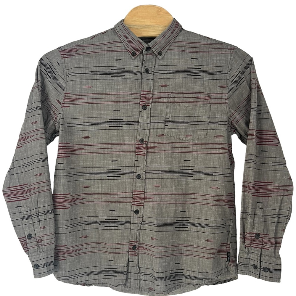 PrAna Broderick Long Sleeve Button-Down Shirt Men Size Large